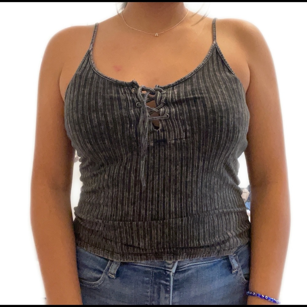 American eagle lace up shirt